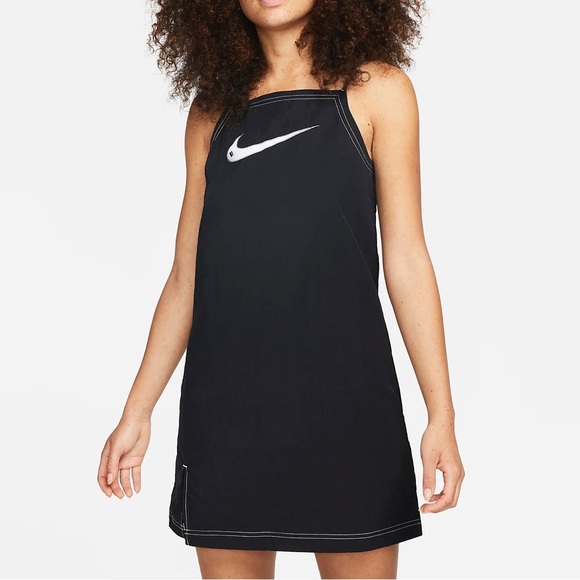 Nike swoosh woven mini dress spaghetti straps medium - Picture 2 of 12